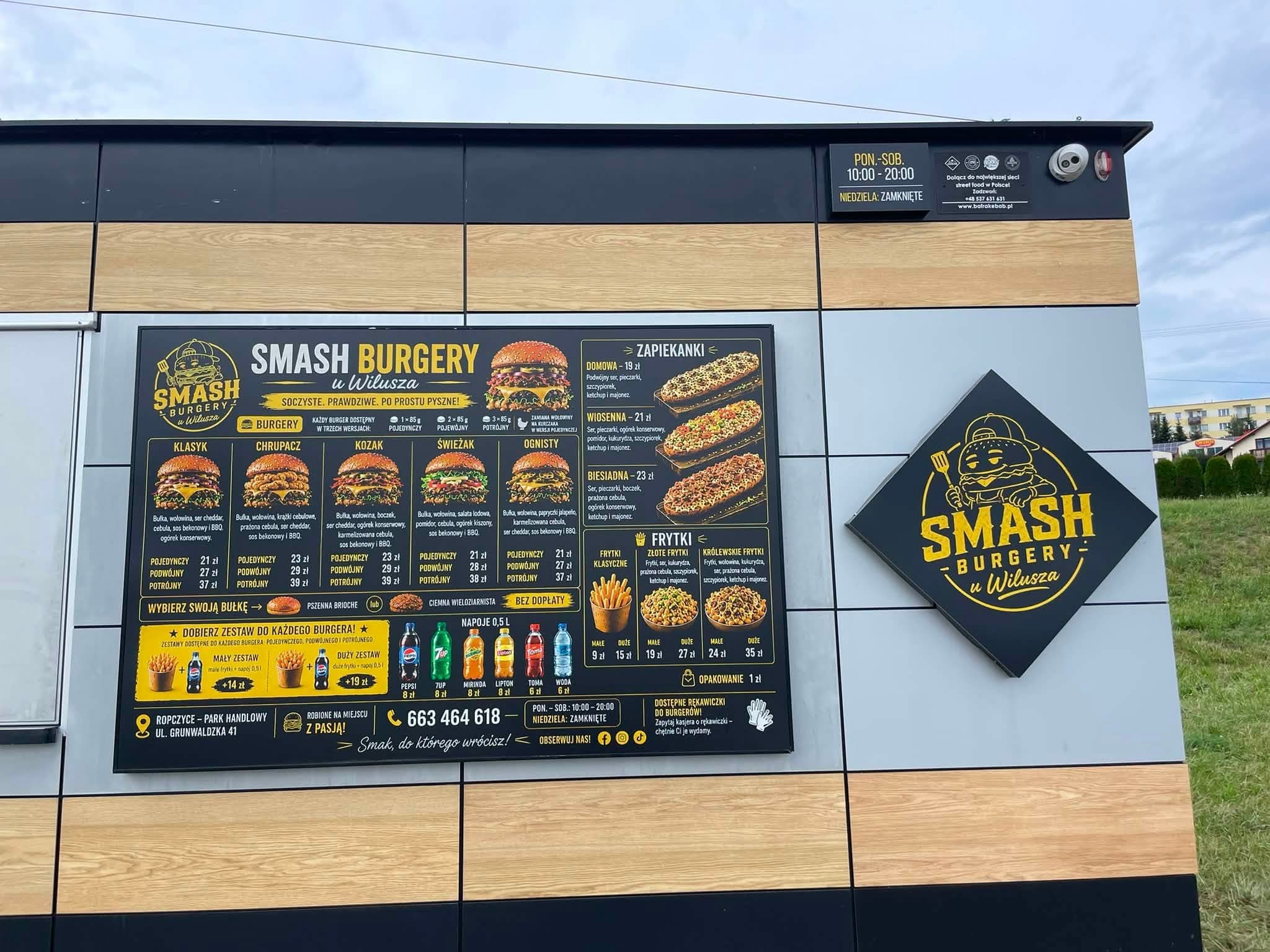 Punkt Smash Burgery u Wilusza przy Parku Handlowym