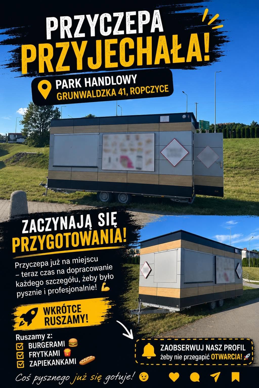 Przyczepa gastronomiczna Smash Burgery